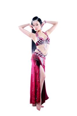 China Trajes profesionales de clase superior de la danza de vientre del sujetador y de la falda, desgaste de la danza del vientre en venta