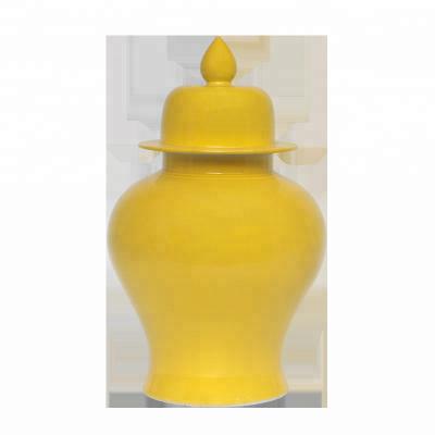 China Home Decorate Chinese General Jingdezhen Tank Flower Vase Simple Color Glazed Porcelain Pot Classic For Home Hotel Decorate for sale