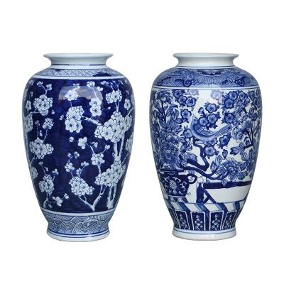 China CLASSIC Chinese Classic Porcelain Vase With Home Office Hotel Decoration Blue And White Ceramic Wholesale for sale