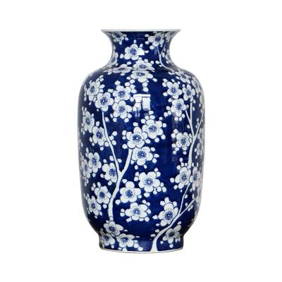 China Jingdezhen Ice Plum Winter Melon Ceramic Flower Vase Ware Vases For Home Decor Chinese Porcelain Gift For Wholesale for sale