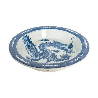 China 100% Handmade Chinese Classical Dragon-pattern Blue and White Ceramic Ceramic Basins, Antique Porcelain for Table Sundries Hotel Home Decor for sale