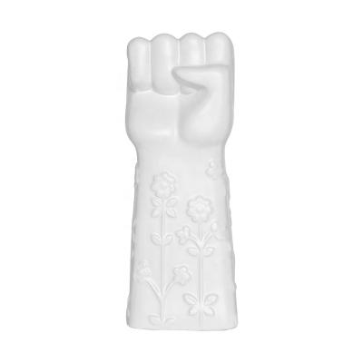 China Traditional Ceramic Fist Sculpture Ornaments, Modern Creative Designer Decoration for Home Hotel and Whole Office Retail for sale