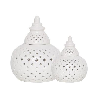 China White Transitional Aromatherapy Furnace Hollow Shape Small Ornament For Home Decor for sale