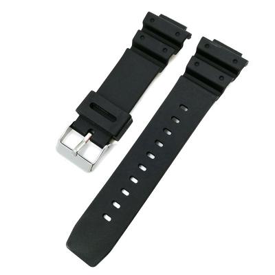 China DW-5600E 16mm DW-6900 Comfortable Black Rubber Watch BANDS for sale