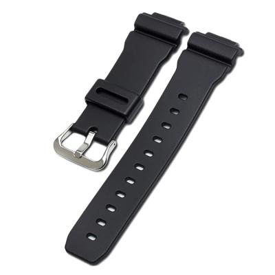 China DW-5600 16mm DW-6900 Comfortable Black Rubber Watch BAND for sale