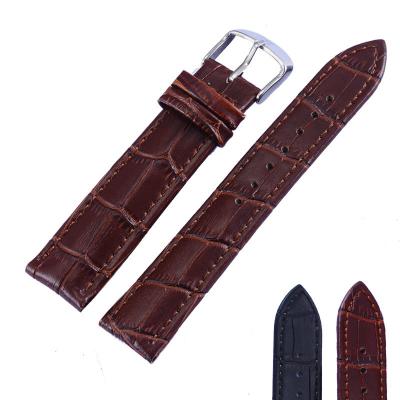 China Cheap Leather Crocodile Leather Watch Band For Apple Watch for sale