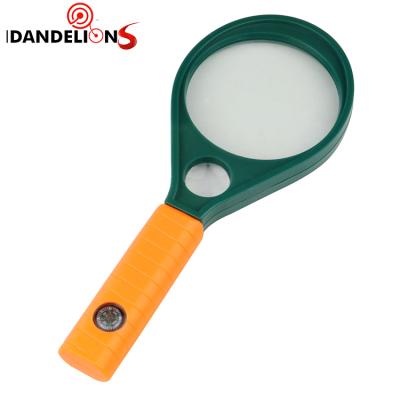 China Protect Eyes Factory Direct Sale 60mm Dual 3X Lens Ping Pong Style Handle Magnifier Plastic Magnifier for sale