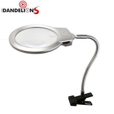 China Portable Handheld Portable Foldable Lamp Illuminated Magnifier Table LED Light Magnifier Magnifier Screen for Journal for sale