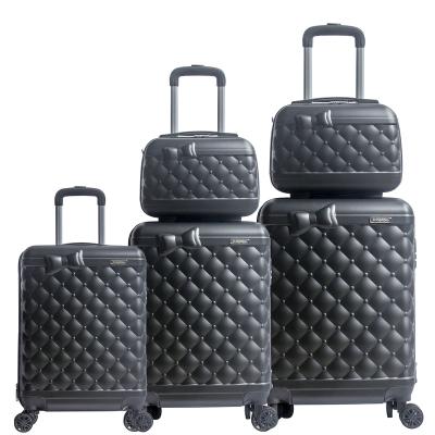 China High Quality Hardside Spinner Airport Suitcases 5pcs Travel Cabin Suitcase Trolley Bag Hard Plastic Luggage Set juego de maletas for sale