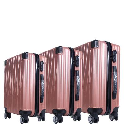 China PC pink luxury travel factory luggage china trolley suitcase waterproof luggage container with good quality for sale