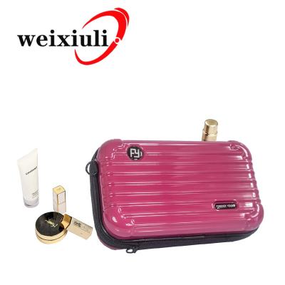 China Fashoion Wholesale Luxury Printed Makeup Suitcase Pink Carry On Tool ABS Hard Shell Small Mini Suitcase Box Makeup Suitcase For Women Girls for sale