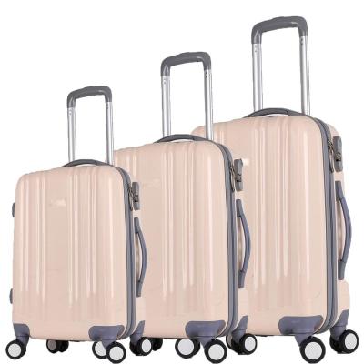 China Long-distance Travel unique luggage sets 20/24/28 inch polypropylene Waterproof suitcase set luggage with trolley for sale