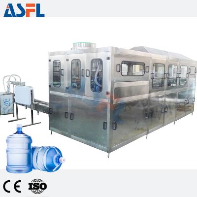 China Full Set Food Bottled Filling Capping Line 5 Gallon Pure Water Bucket Water Filling Machine 5 Gallon for sale