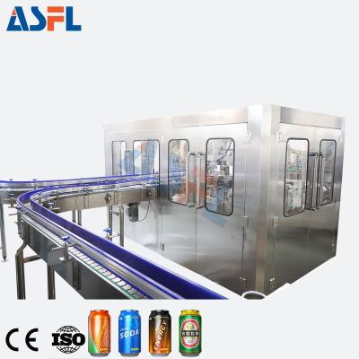 China Food Drinks Aluminum Carbonated Beverage Can Washing Filling Equipment Sealing Machine Production Plant for sale