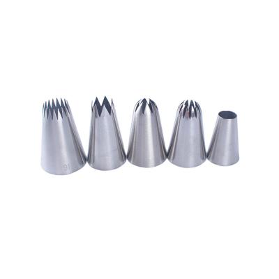 China Large 18/8 Stainless Steel Stocked Icing Tips Baking Decorating Tools Pastry Cookies Cupcake Cake Piping Nozzles for sale