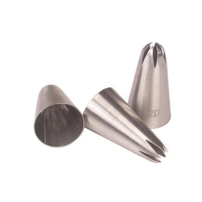 China Rustproof Stocked 304 Stainless Steel 2F 1M 2D Cake Decorating Icing Rose Flower Spouts Piping Tips Set for sale