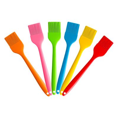 China Built-in Large Size Stocked BBQ Oil Brush Reusable Heat Resistant Non-Stick Baking Pastry Tools Silicone Oil Brush for sale