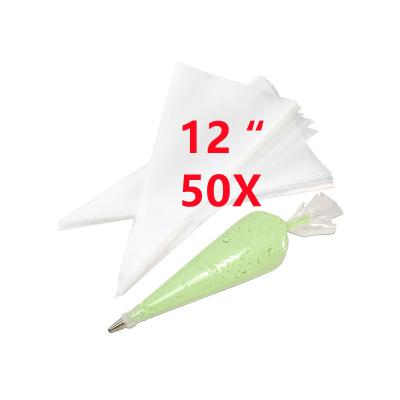 China 50pcs/pack Anti-Splinter Disposable PE Cake Decorating Bags Kitchen Baking Cupcake Decorative Icing Cream Piping Bags for sale