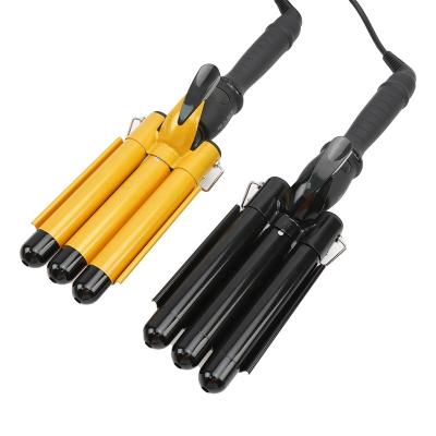 China Tourmaline Professional Hair Styler Wavy Hair Tourmaline Ceramic Salon Curling Iron 3 Barrel Ceramic Curling Iron for sale