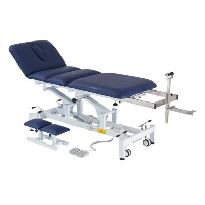 China 4 Funtions Hospital Physiotherapy Spinal Electric Cervical Neck Physiotherapy Orthopedic Lumbar Traction Bed for sale