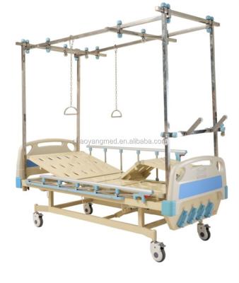 China Home Nursing Clinic Centers Hospital Stainless Steel Traction Frame Split Legs 3 Function Orthopedic Traction Bed CY-A107 for sale