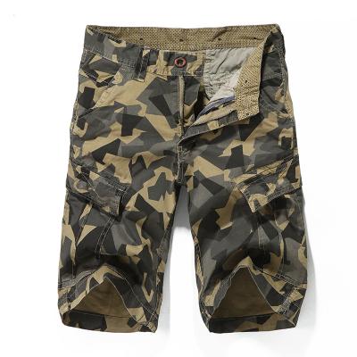 China QUICK DRY custom made high quality stretch beach sports cotton shorts elastic button waist camouflage mens shorts for sale