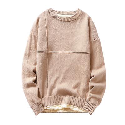 China Factory Price Fluffy Plush Thickened Mens Winter Polyester Long Sleeve Sweaters for sale