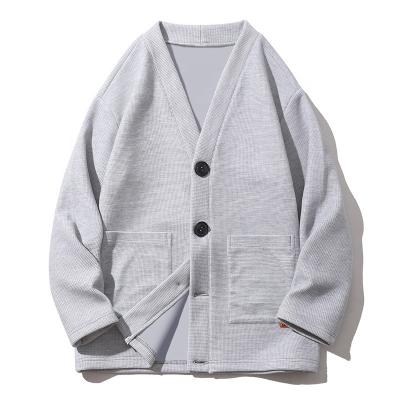 China Anti-pilling factory custom Autumn Cardigan Fashion Coat England men style high quality straight men's sweater coats for sale