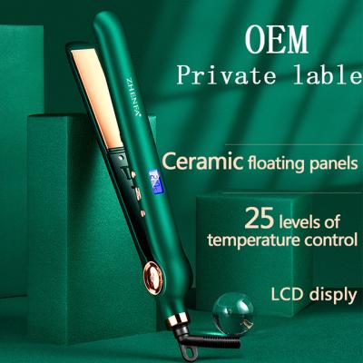 China Hotel Customized Geemy Rechargeable Electric 2 In 1 Straightening And Curling Iron Hair Straightener for sale