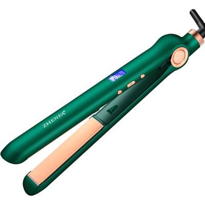 China Outdoor Hot Selling Adjustable Temperature Ion Straightening Curling Iron Negative LCD Display Straight Roll Perm Cut Flat Iron Hair St for sale