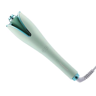 China Thermostatic Professional Electric Magic Wand Ceramic Coating Hair Curler Maker Automatic Control Curling Iron Light Green Irons for sale