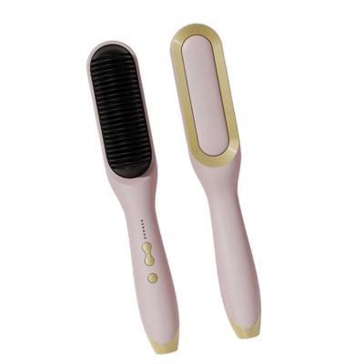 China Wholesale Manufacturers Adjustable Hair Straightener Brush Quick Heat Hair Straightening Comb for sale