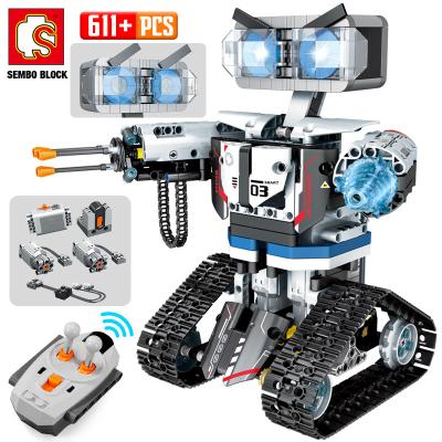 China NEW SEMBO Christmas BLOCK RC Smart Robot Car Weapon Brick Remote Control Toys Building Blocks Technic City Robot Gifts For Kids for sale