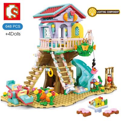 China Toy SEMBO 648Pcs Seasons Forest View Jungle Camping Tree House Building Block Assembly Building Model Bricks Toys Friends Gifts for sale