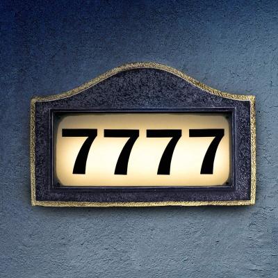 China Custom Light Solar Sign Customized Led Light Numbers For House Sign House Address House Hotel Room Number for sale