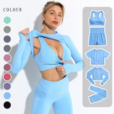 China Wholesale TikTok Breathable Hot Sale Women Yoga Sportswear Gym Fitness Set Workout Set Yoga Set For Women for sale