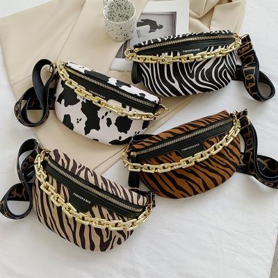 China Water Proof New Fashion Nylon Female Fanny Pack Belt Bag 2021 Women Leopard Cross - Body Chest Packs High Quality Girl Shoulder Small Waist Bag for sale