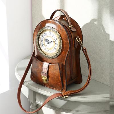 China 2021 Anti-theft Clock Vintage Mochilas Mujer Backpack Women Bagpack Women Backpack Mochila Masculina Femme Hombre School Backpacks for sale