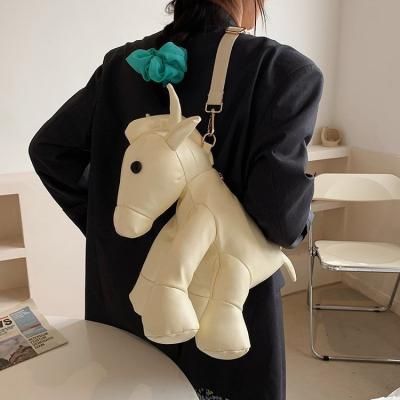 China New anti-theft cow than shape backpack for women fashion travel backpack school bag girls clips shoulder bag designer Bag Pu Leather 2021 for sale