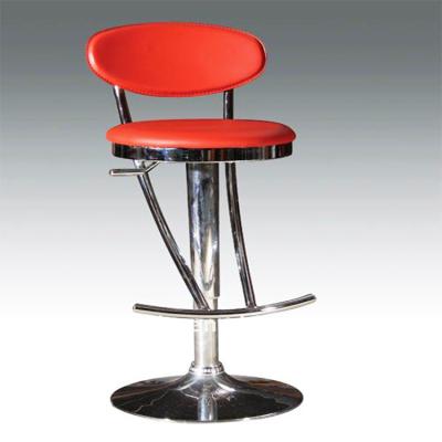 China Modern Luxury Leather Swivel Bar Stool With Backrest for sale