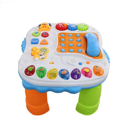 China Plastic Baby Toy 2021 Fashion Smart Musical Kids Learning Table Eco Friendly Baby Toys for sale