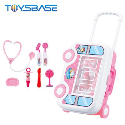 China Plastic Pretend Doctor Carriage Toy Set Toy Girl Pretend Play Doctor for sale