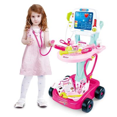 China Plastic Chinese Game Set Plastic Toy Kids Doctor Set Cart Children Doctor Play Set for sale