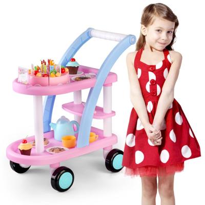 China Plastic Kids Party Electric DIY Plastic Cart Cake Toys With Music Light for sale