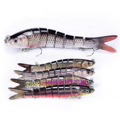 China ABS Plastic Wobblers 14Cm Segment 27G Lure Swimbait Multi Jointed Hard Plastic Sinking Pike Bass Fishing Lure Artificial Bait for sale