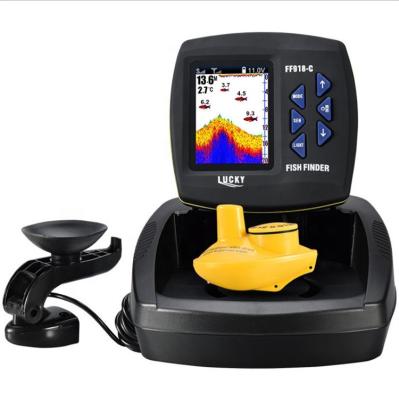 China New Arrival Boat Sonar Fish Finder For Deep Range Color Screen Underwater Hunting Wireless Operation 300M Depth Range 100M FF918 for sale