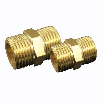 China Water Pipe System Customized Materials Wholesale Brass Nipple Fittings Nipple Extension Nipple Elbow Tee Bushing Brass Plumbing Adapter for sale