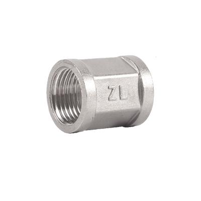 China Socket Piping Materials Stainless Steel Sanitary Pipe Fittings Threaded Coupling For Water Supply Equal for sale