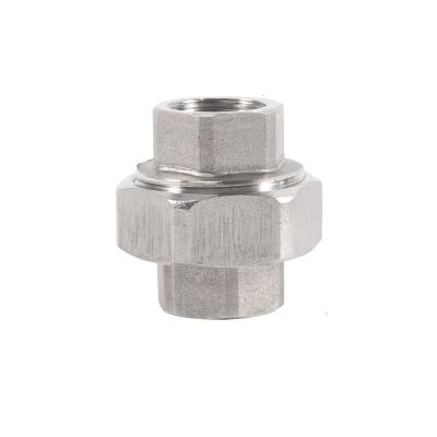 China Union Stainless Steel Threaded Sanitary Pipe Fittings Union Elbow Nipple Tee Bushing For Water Supply Equal for sale