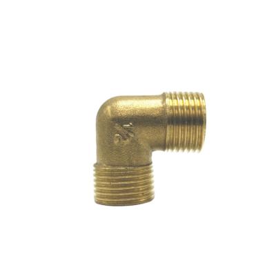 China Water Pipe System 90 Degree Plumbing Double Female Threaded Brass Elbow Fitting for sale